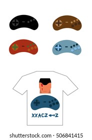 creative T-shirt with a game joystick