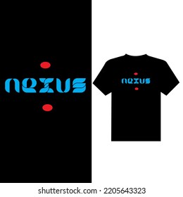 Creative T-shirt logo design nexus letter