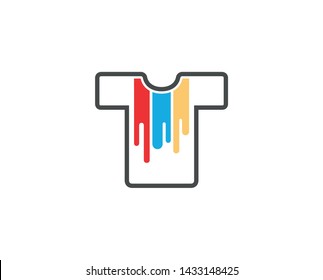 Creative T-shirt Silkscreen Logo Symbol Vector illustration