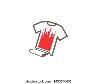 Creative T-shirt Silkscreen Logo Symbol Vector illustration