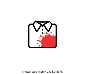Creative Tshrit in Red Splashes Logo Design Symbol Vector Illustration