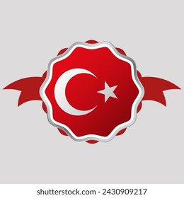 Creative Turkey Flag Sticker Emblem