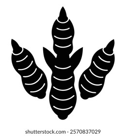Creative turmeric icon design in vector for spice and health themes