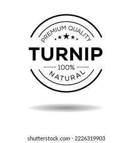Creative (Turnip), Turnip label, vector illustration.