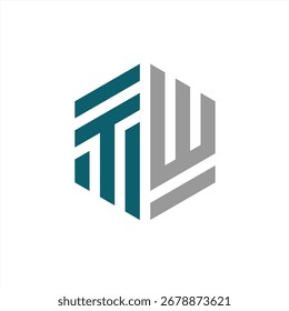 creative TW logo with blue and grey nuances