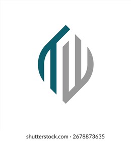 creative TW logo with blue and grey nuances