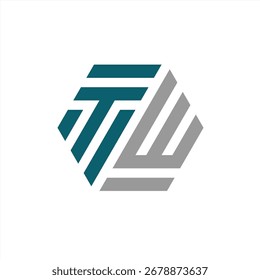 creative TW logo with blue and grey nuances