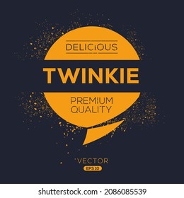 Creative (Twinkie) logo, American snack cake, vector illustration.