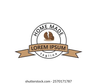 creative two cookies with split middle logo design