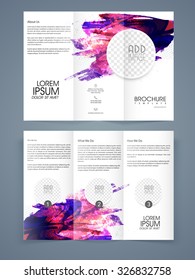 Creative two page, Abstract Trifold Brochure, Template or Flyer presentation with space for your images. 
