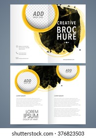 Creative two page Brochure, Template or Flyer design with space to add images for your Business reports and presentation.