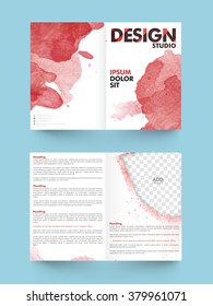 Creative Two Page Business Brochure, Template or Flyer design with space for your image.