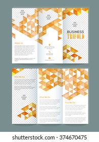 Creative Two Page Business Trifold Brochure, Template or Flyer design with space to add images. 