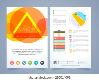 Creative two page infographic flyer, template or brochure design for your business.