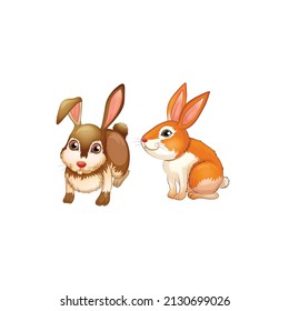 Creative Two Rabbits logo design