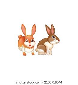 Creative Two Rabbits logo design