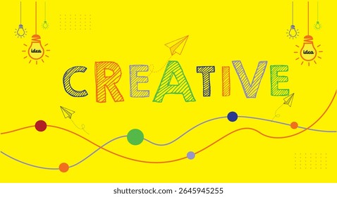 Creative Typo Wall Branding, Banner vector