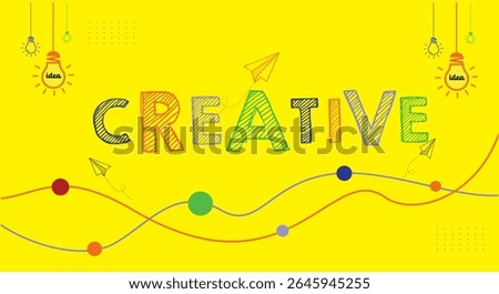 Creative Typo Wall Branding, Banner vector