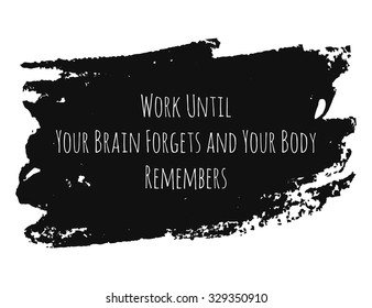 Creative Typographic poster hand drawing in the form of quotes and phrases to raise morale and good mood are written in white on a black brush. Vector illustration
