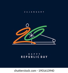 Creative and typographical illustration of Mahatma Gandhi's charakha for Republic Day of India and Independence Day of india