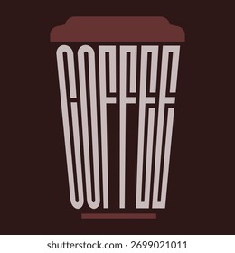 Diseño creativo del cartel de la taza de café de la tipografía