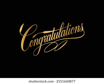 Creative Typography of Congratulations, Editable Congratulations Calligraphy Card, Hand Lettered Congratulations Card Design