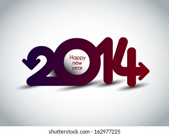 Creative typography happy new year 2014