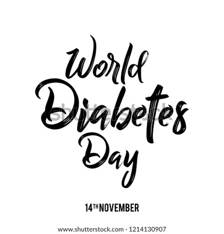 Creative typography illustration for world diabetes day awareness concept. Can be used in poster, banner, header, background, icon and brochure.