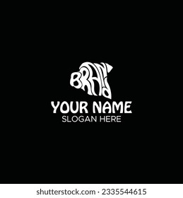 Creative typography logo design with icon of animal