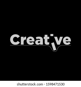 CREATIVE TYPOGRAPHY LOGO DESIGN VECTOR