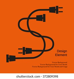 Creative Typography Poster Concept of Unplugged electric wire plugs and sockets. Flat design. Idea for  flyer, banner, poster, sticker, web icon. Vector Illustration.