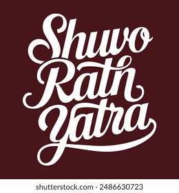 Tipografía creativa de Rath Yatra para el festival indio Lord Jagannath
