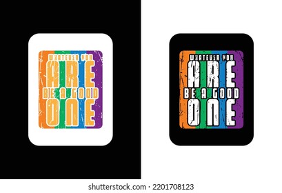 Creative typography sticker t-shirt design premium vector template
