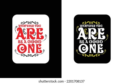 Creative typography sticker t-shirt design premium vector template