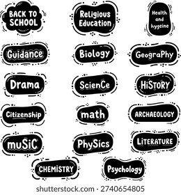 Creative Typography Stickers for Back to School and Student Planners