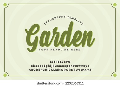 creative typography template with calligraphy font style use for brand and logo vector illustration. abstract background poster