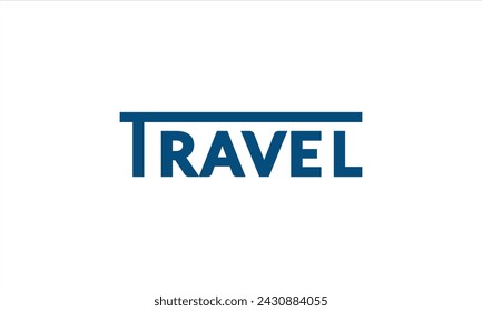 Creative typography travel logo design.