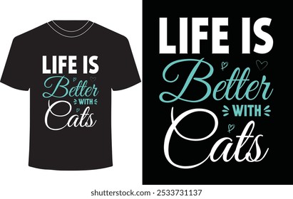 Tipografia Criativa T-shirt Designs Com Gatos, Cães, Sucesso