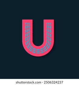 Creative U Letter Handwerk Typografie Logo, Creative U Letter Crafting Minimal Logo Zeichen, U Zeichen Logo Symbol