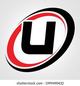 creative u letter logo design