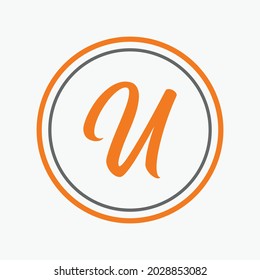 creative u letter logo design