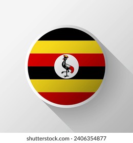 Creative Uganda Flag Circle Badge