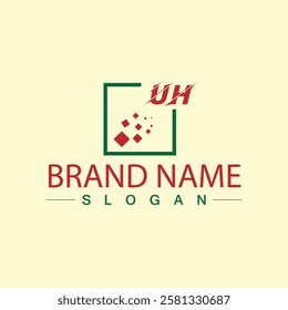 Creative UH letter logo design for your business brands
