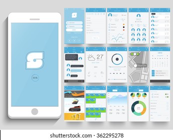 Creative UI, UX, GUI layout for e-commerce, responsive website and mobile apps including Login, Sign-up, Dashboard, Profile, Chat, Weather, Music, Calendar, Video Gallery, Stats and Setting screen. 