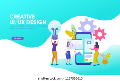 Creative UI/UX Design Vector Illustration Template, Can Use For, Landing Page, Template, Ui, Web, Mobile App, Poster, Banner, Flyer
