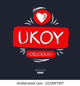 Creative (Ukoy) Logo, Ukoy Sticker, Vector Illustration.