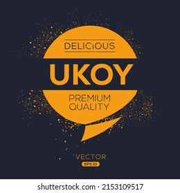 Creative (Ukoy) Logo, Ukoy Sticker, Vector Illustration.