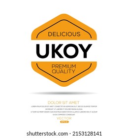 Creative (Ukoy) Logo, Ukoy Sticker, Vector Illustration.