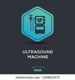 Creative (Ultrasound Machine) Icon, Vector Sign.