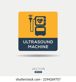 Creative (Ultrasound Machine) Icon, Vector Sign.